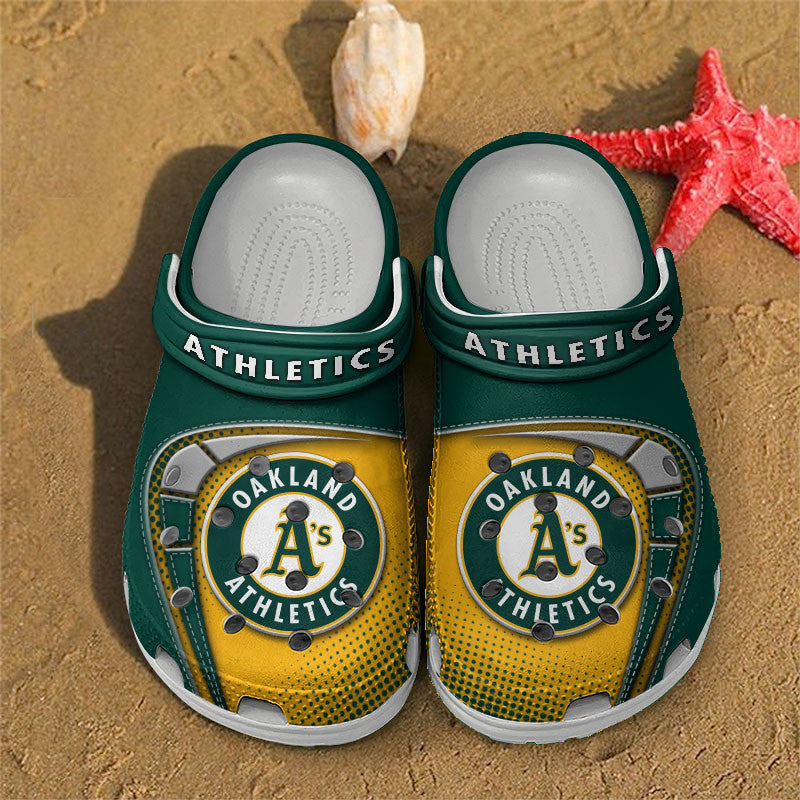 LIMITED EDITION - NEW CUSTOMIZED MLB23 OAS OAKLAND ATHLETICS CLOGS
