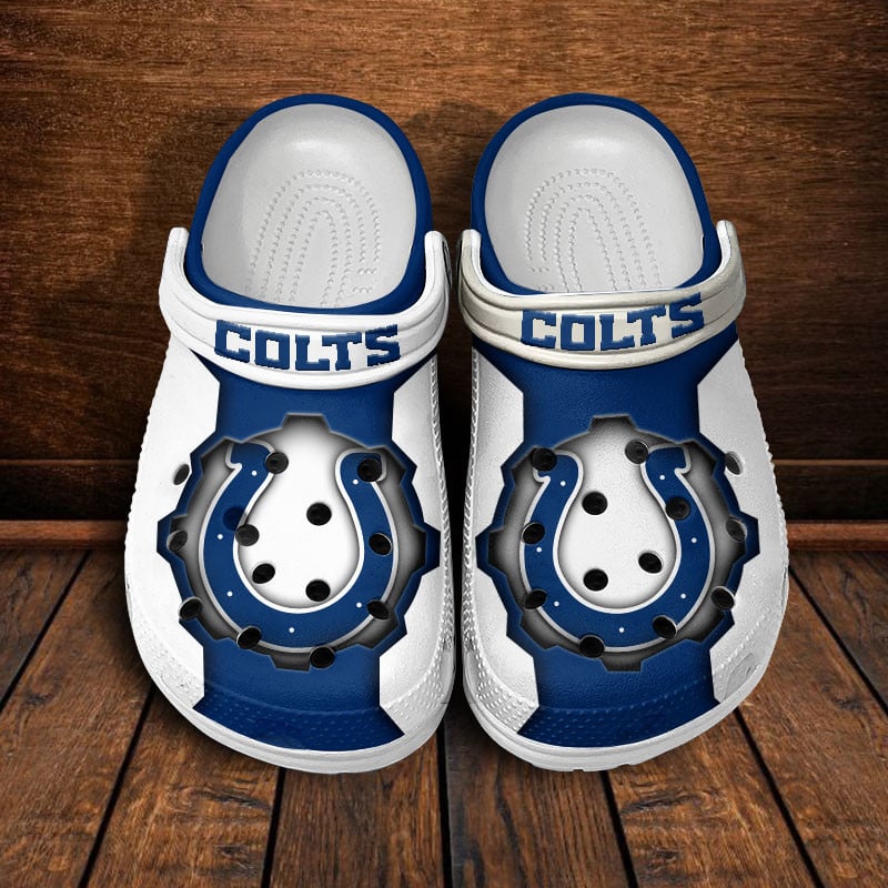 LIMITED EDITION - NEW CUSTOMIZED NFL17 IDC INDIANAPOLIS COLTS CLOGS