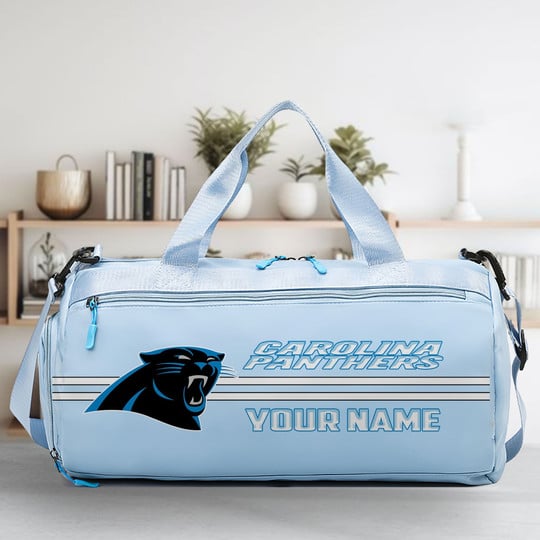 LIMITED EDITION - NEW CUSTOMIZED NFL23 CLP CAROLINA PANTHERS SPORTS FITNESS BAG