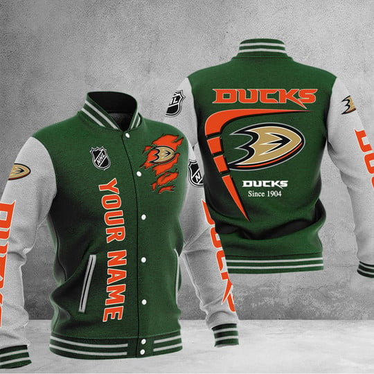 LIMITED EDITION - NEW PREMIUM NHL09 AHD ANAHEIM DUCKS BASEBALL JACKET
