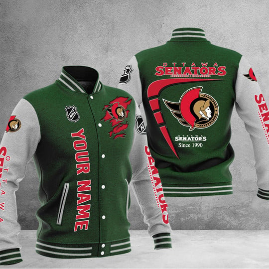 LIMITED EDITION - NEW PREMIUM NHL29 OSN OTTAWA SENATORS BASEBALL JACKET