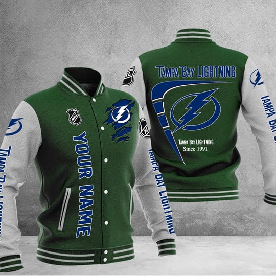 LIMITED EDITION - NEW PREMIUM NHL12 TPL TAMPA BAY LIGHTNING BASEBALL JACKET