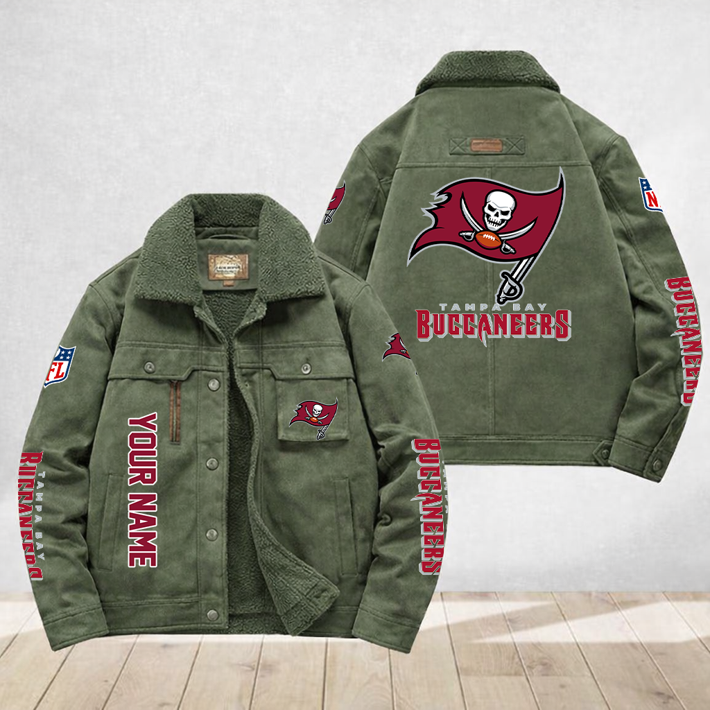 LIMITED EDITION - NEW CUSTOMIZED NFL10 TBB TAMPA BAY BUCCANEERS FLEECE JACKET
