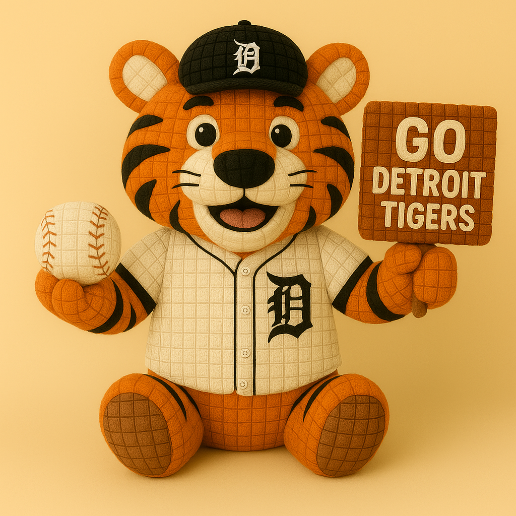 LIMITED EDITION - MLB 02 DTG DETROIT TIGERS HANDMADE CROCHET