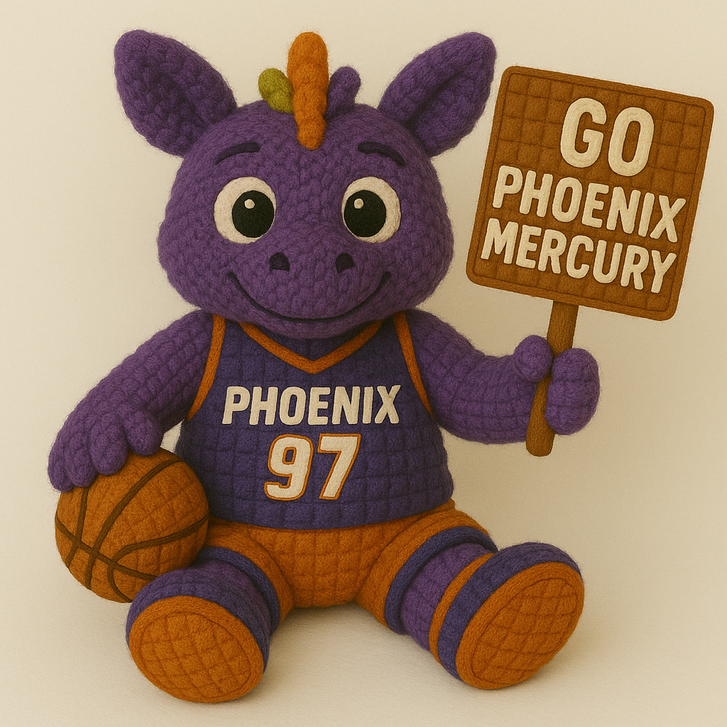 LIMITED EDITION - WNBA 07 PNM PHOENIX MERCURY HANDMADE CROCHET