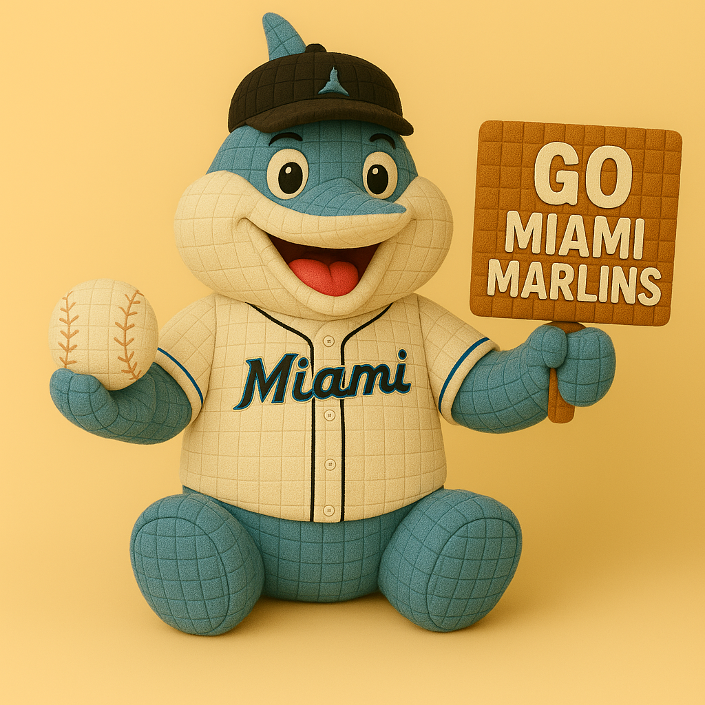 LIMITED EDITION - MLB 21 MML MIAMI MARLINS HANDMADE CROCHET