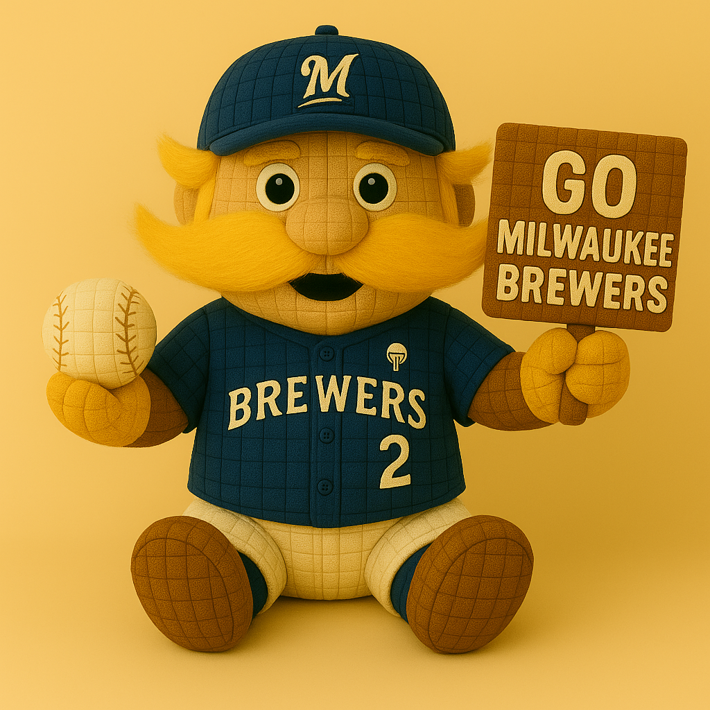 LIMITED EDITION - MLB 23 MWB MILWAUKEE BREWERS HANDMADE CROCHET