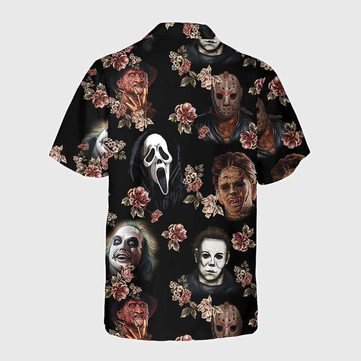 FLORAL HORROR MOVIE CHARACTERS HAWAIIAN SHIRT SPECIAL EDITION GIFT FOR FANS