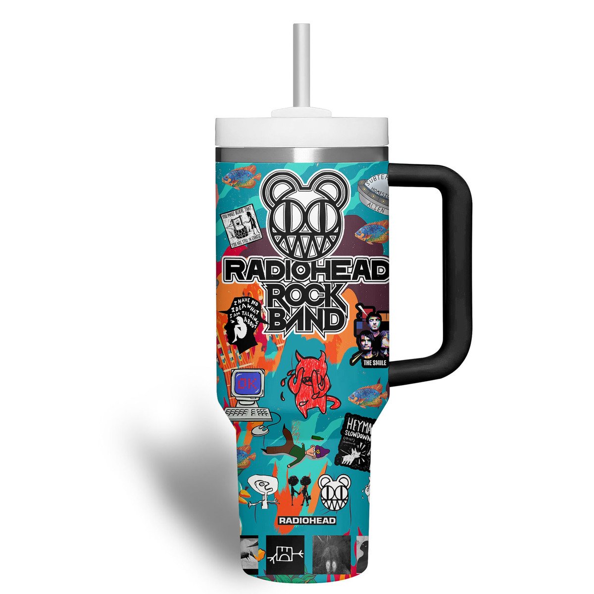 LIMITED EDITION - NEW CUSTOMIZED RADIOHEAD 40 OZ TUMBLER