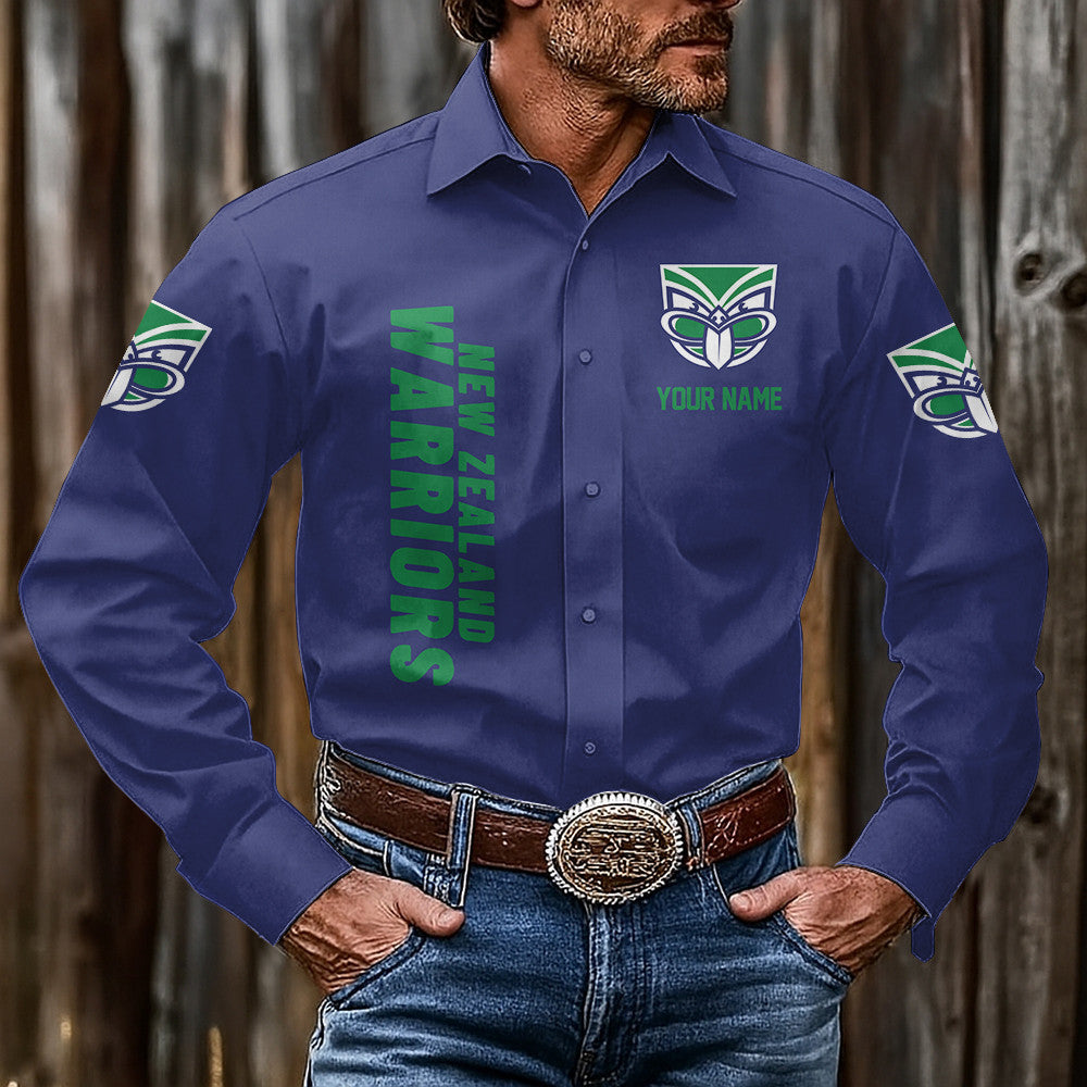 LIMITED EDITION - NEW 11 NZW CUSTOMIZED MEN'S LONG-SLEEVE BUTTON-UP SHIRT
