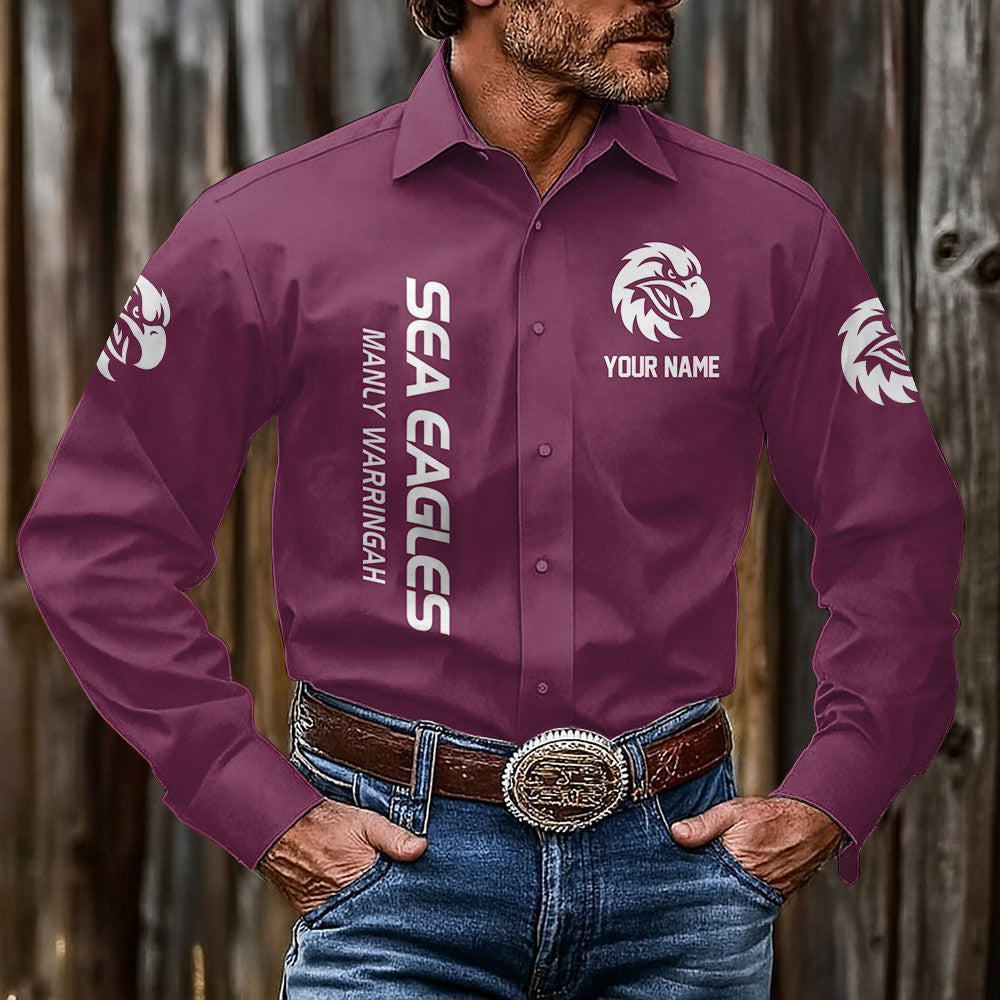 LIMITED EDITION - NEW 05 SEL CUSTOMIZED MEN'S LONG-SLEEVE BUTTON-UP SHIRT