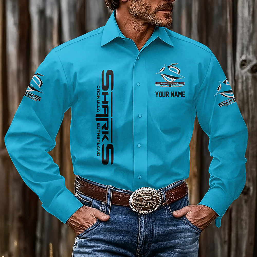 LIMITED EDITION - NEW 08 CNS CUSTOMIZED MEN'S LONG-SLEEVE BUTTON-UP SHIRT