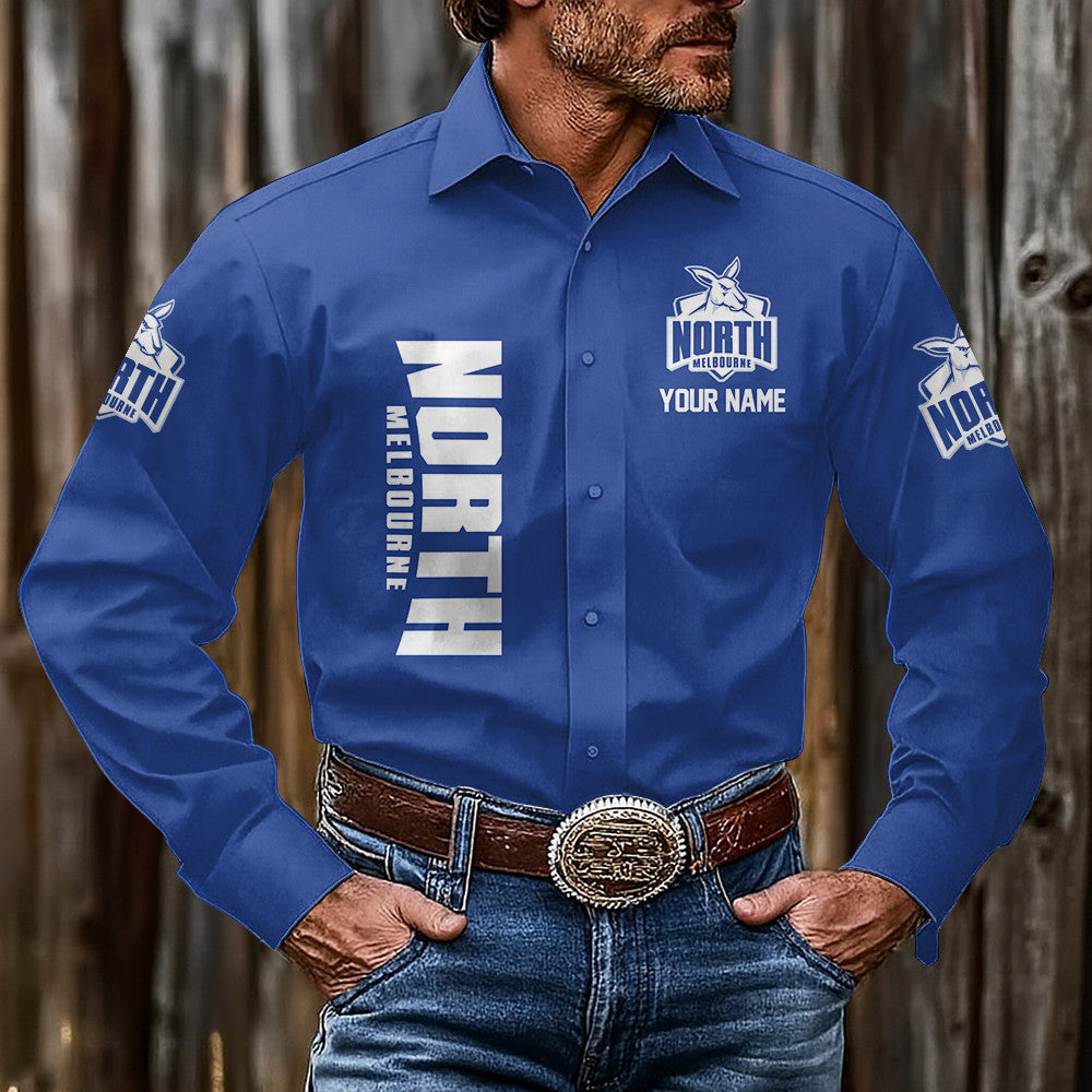LIMITED EDITION - NEW 12 NMB CUSTOMIZED MEN'S LONG-SLEEVE BUTTON-UP SHIRT