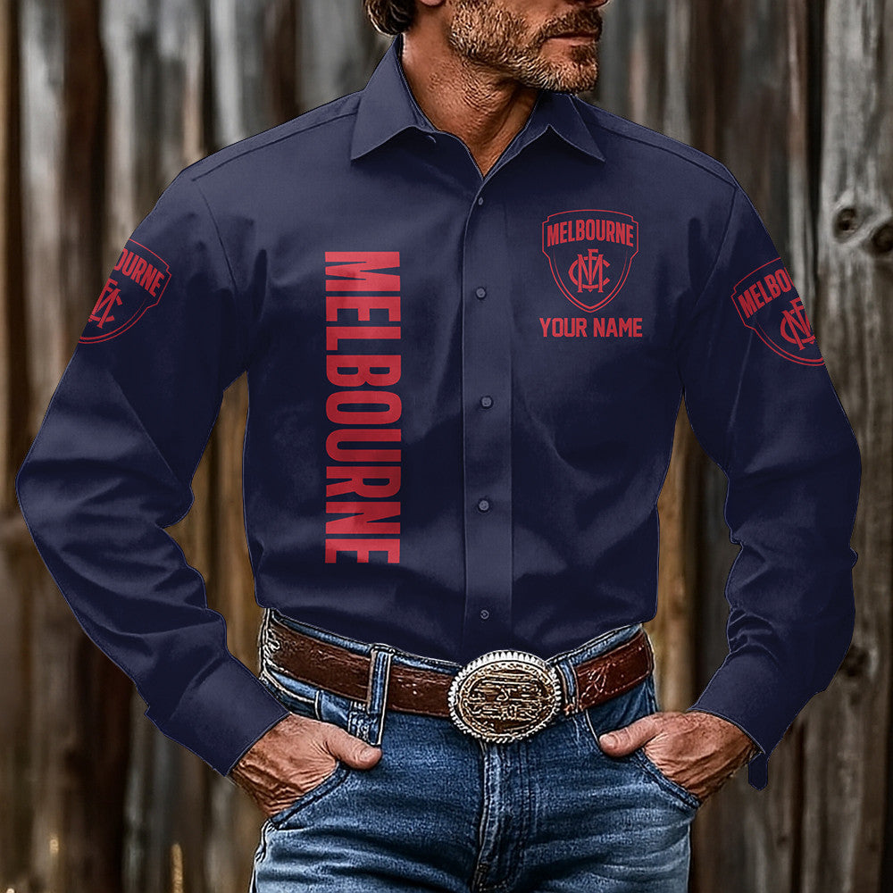 LIMITED EDITION - NEW 11 MBDM CUSTOMIZED MEN'S LONG-SLEEVE BUTTON-UP SHIRT