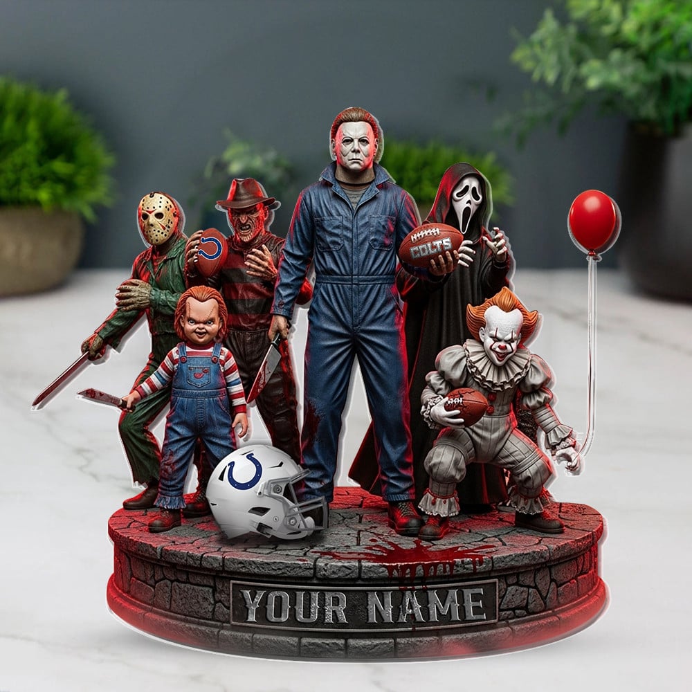 LIMITED EDITION - NEW CUSTOMIZED NFL17 IDC INDIANAPOLIS COLTS HORROR MOVIE ACRYLIC PLAQUE