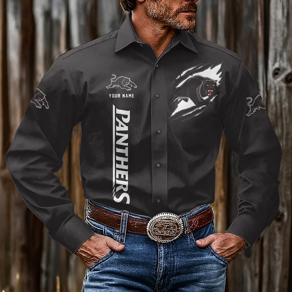 LIMITED EDITION - NEW 02 PPT CUSTOMIZED MEN'S LONG-SLEEVE BUTTON-UP SHIRT