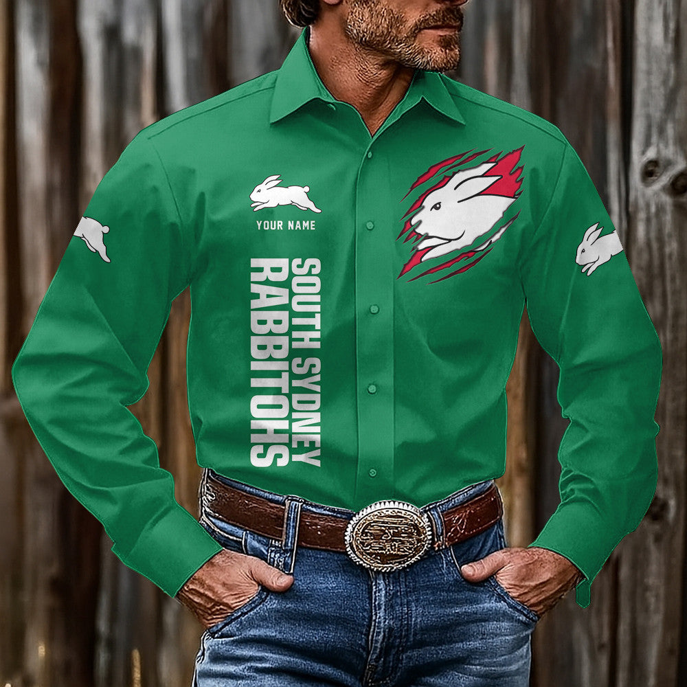 LIMITED EDITION - NEW 07 SSR CUSTOMIZED MEN'S LONG-SLEEVE BUTTON-UP SHIRT