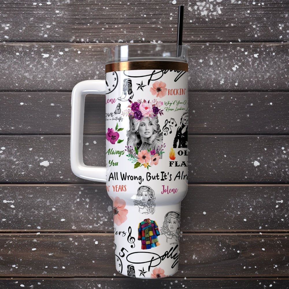 NEW PREMIUM DOLLY PARTON 40 OZ TUMBLER 02