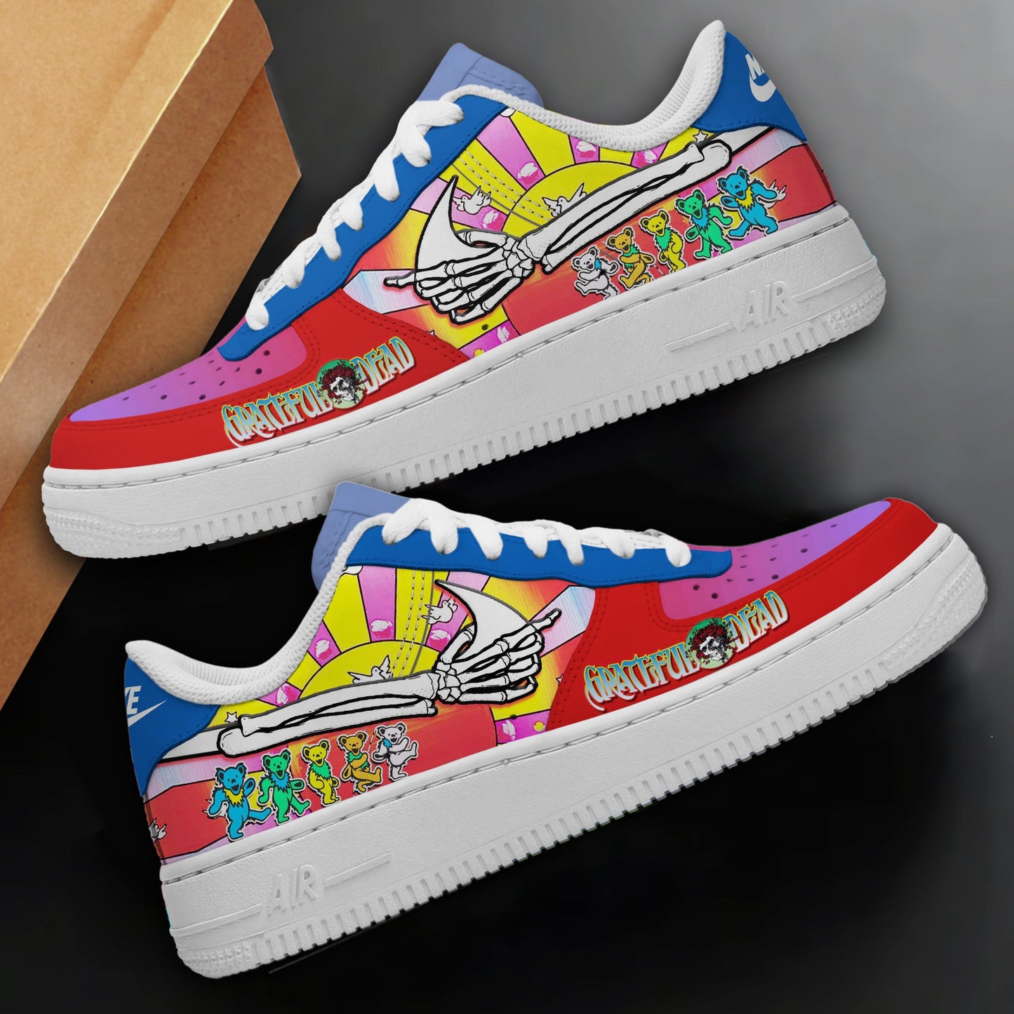 NEW PREMIUM GRATEFUL DEAD AF1 SNEAKERS GIFT FOR FANS