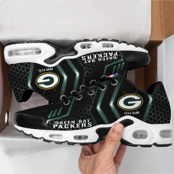 LIMITED EDITION - NEW CUSTOMIZED NFL08 GBP GREEN BAY PACKERS UNISEX AIR MAX PLUS SNEAKERS