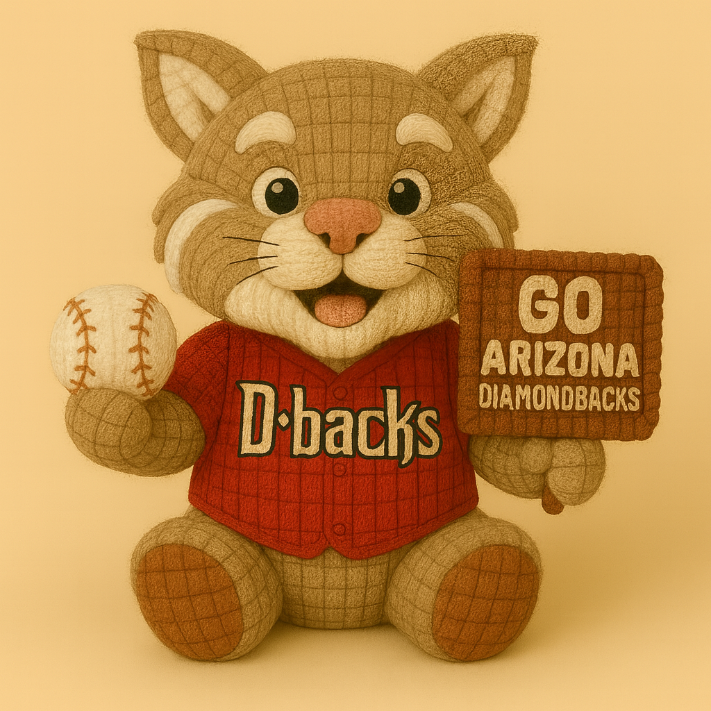 LIMITED EDITION - MLB 13 ADB ARIZONA DIAMONDBACKS HANDMADE CROCHET