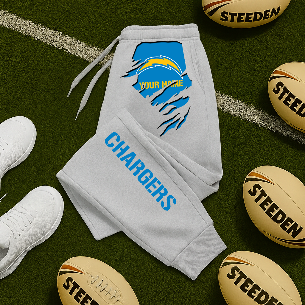 LIMITED EDITION - NEW PERSONALIZED NFL09 LAC LOS ANGELES CHARGERS JOGGERS