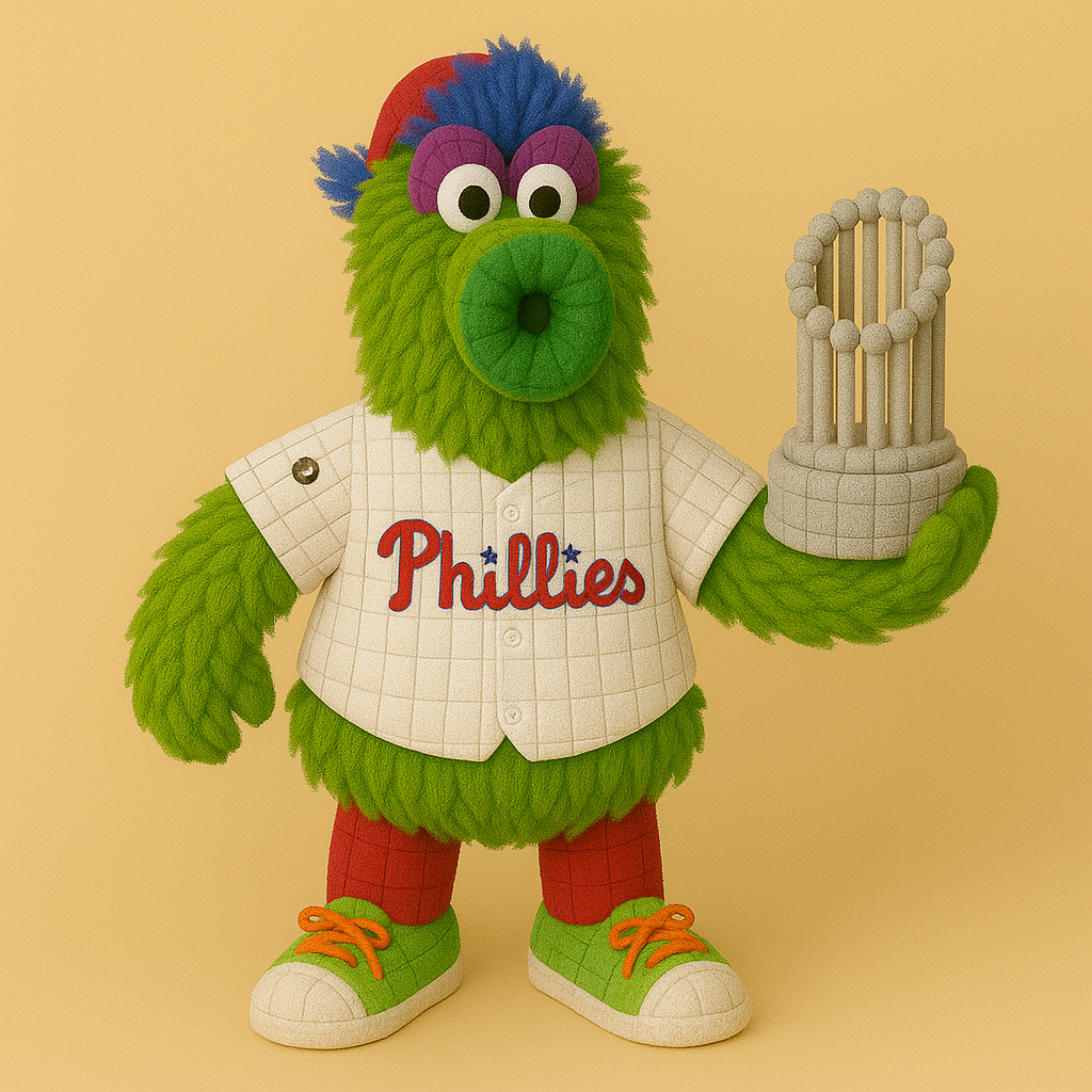 LIMITED EDITION - MLB 04 PPP PHILADELPHIA PHILLIES HANDMADE CROCHET