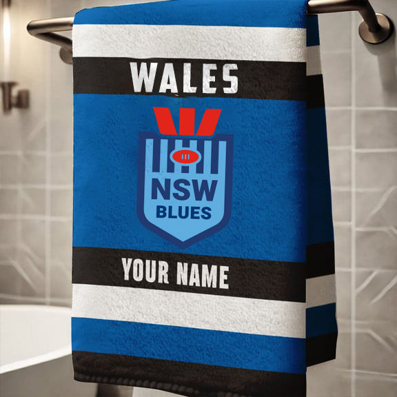 LIMITED EDITION - NEW 19 NSW PERSONALIZED BATH TOWEL GIFT FOR FANS