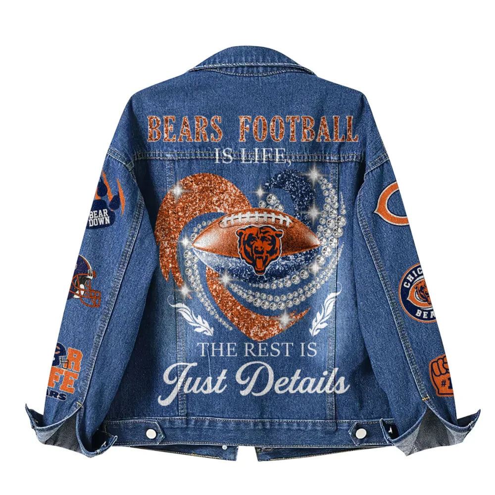 LIMITED EDITION - NEW PREMIUM NFL26 CCB CHICAGO BEARS DENIM JACKET