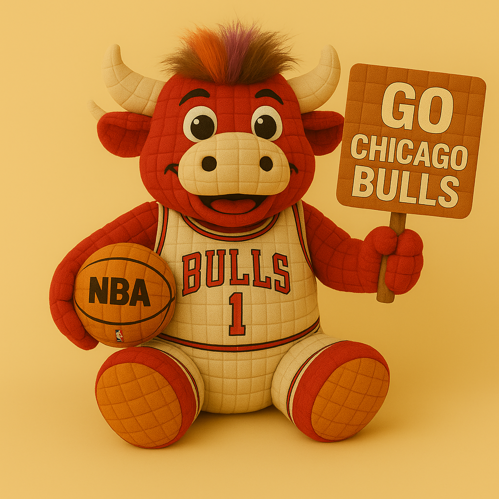 Limited Edition - NBA 19 CB Chicago Bulls Handmade Crochet
