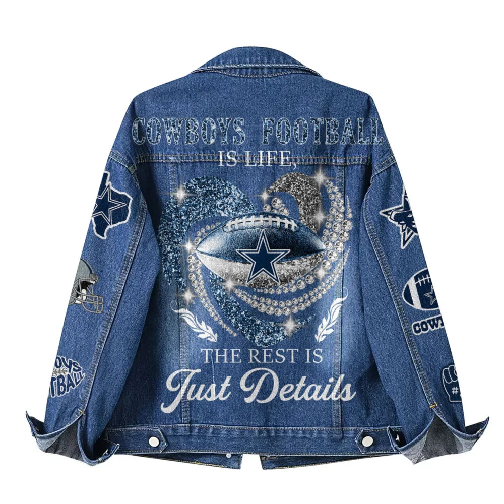 LIMITED EDITION - NEW PREMIUM NFL21 DCB DALLAS COWBOYS DENIM JACKET