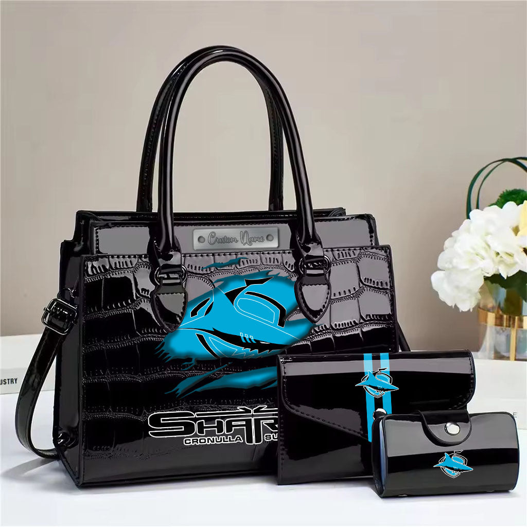 LIMITED EDITION - NEW 08 CNS PERSONALIZED EMBOSSED THREE-PIECE HANDBAG SET