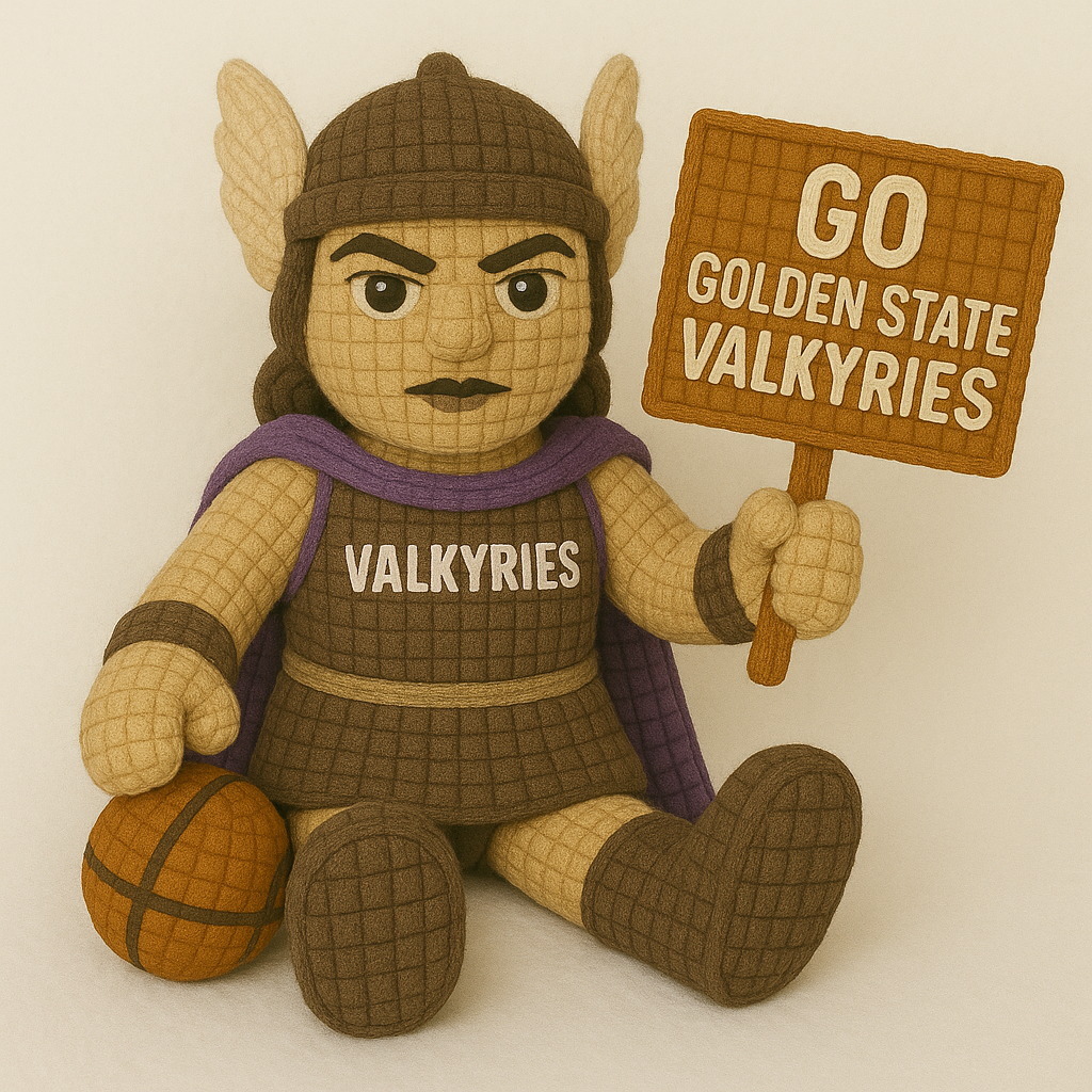 LIMITED EDITION - WNBA 13 GSV GOLDEN STATE VALKYRIES HANDMADE CROCHET