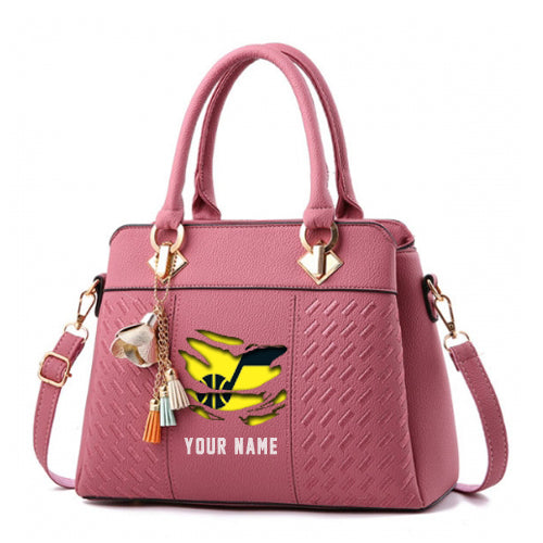 LIMITED EDITION - NEW CUSTOMIZED NBA29 UJ UTAH JAZZ WOMEN'S HANDBAGS MULTICOLOR