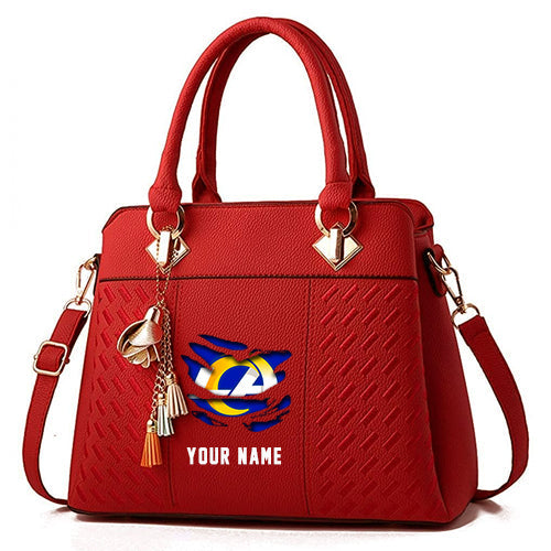 LIMITED EDITION - NEW CUSTOMIZED NFL22 LAR LOS ANGELES RAMS HANDBAG IN MULTIPLE COLORS