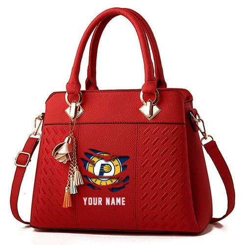 LIMITED EDITION - NEW CUSTOMIZED NBA06 IP INDIANA PACERS WOMEN'S HANDBAGS MULTICOLOR