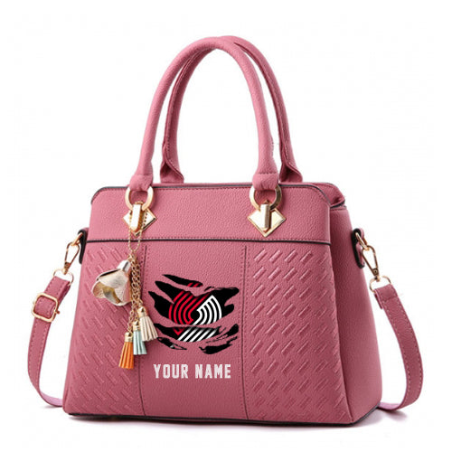LIMITED EDITION - NEW CUSTOMIZED NBA22 PT PORTLAND TRAIL BLAZERS WOMEN'S HANDBAGS MULTICOLOR