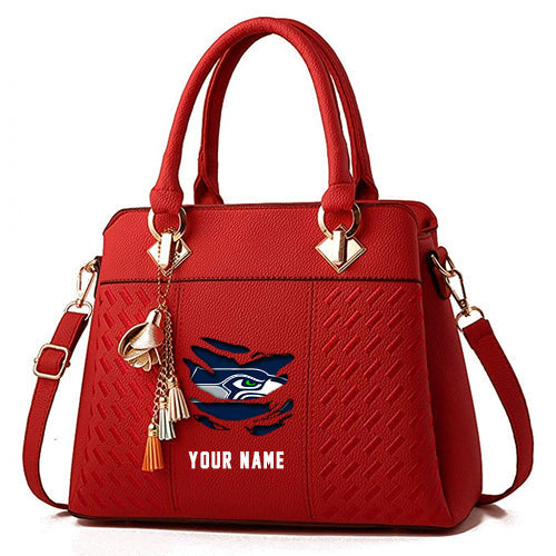 LIMITED EDITION - NEW CUSTOMIZED NFL06 SSH SEATTLE SEAHAWKS HANDBAG IN MULTIPLE COLORS