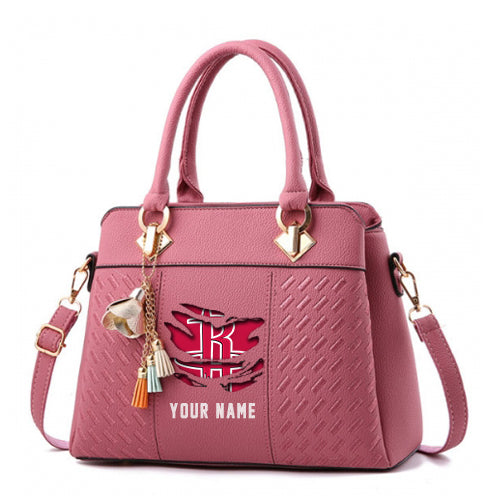 LIMITED EDITION - NEW CUSTOMIZED NBA07 HR HOUSTON ROCKETS WOMEN'S HANDBAGS MULTICOLOR