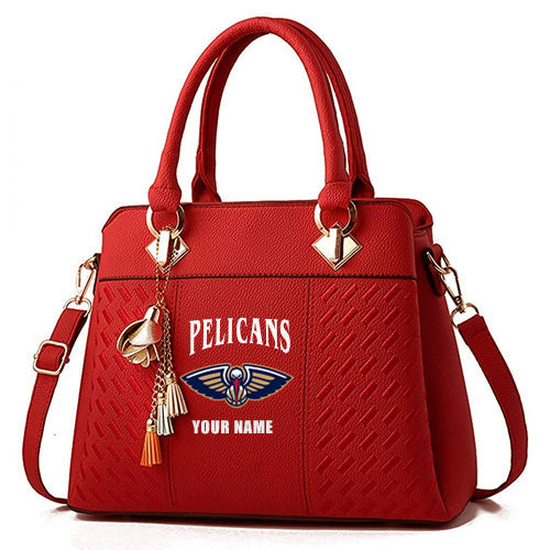 LIMITED EDITION - NEW CUSTOMIZED NBA30 NO NEW ORLEANS PELICANS WOMEN'S HANDBAGS MULTICOLOR