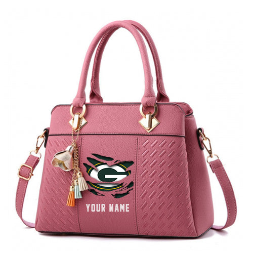 LIMITED EDITION - NEW CUSTOMIZED NFL08 GBP GREEN BAY PACKERS HANDBAG IN MULTIPLE COLORS