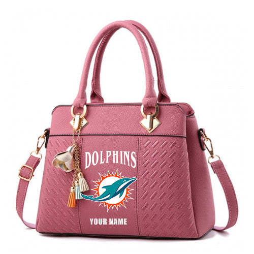 LIMITED EDITION - NEW CUSTOMIZED NFL19 MDP MIAMI DOLPHINS HANDBAG IN MULTIPLE COLORS