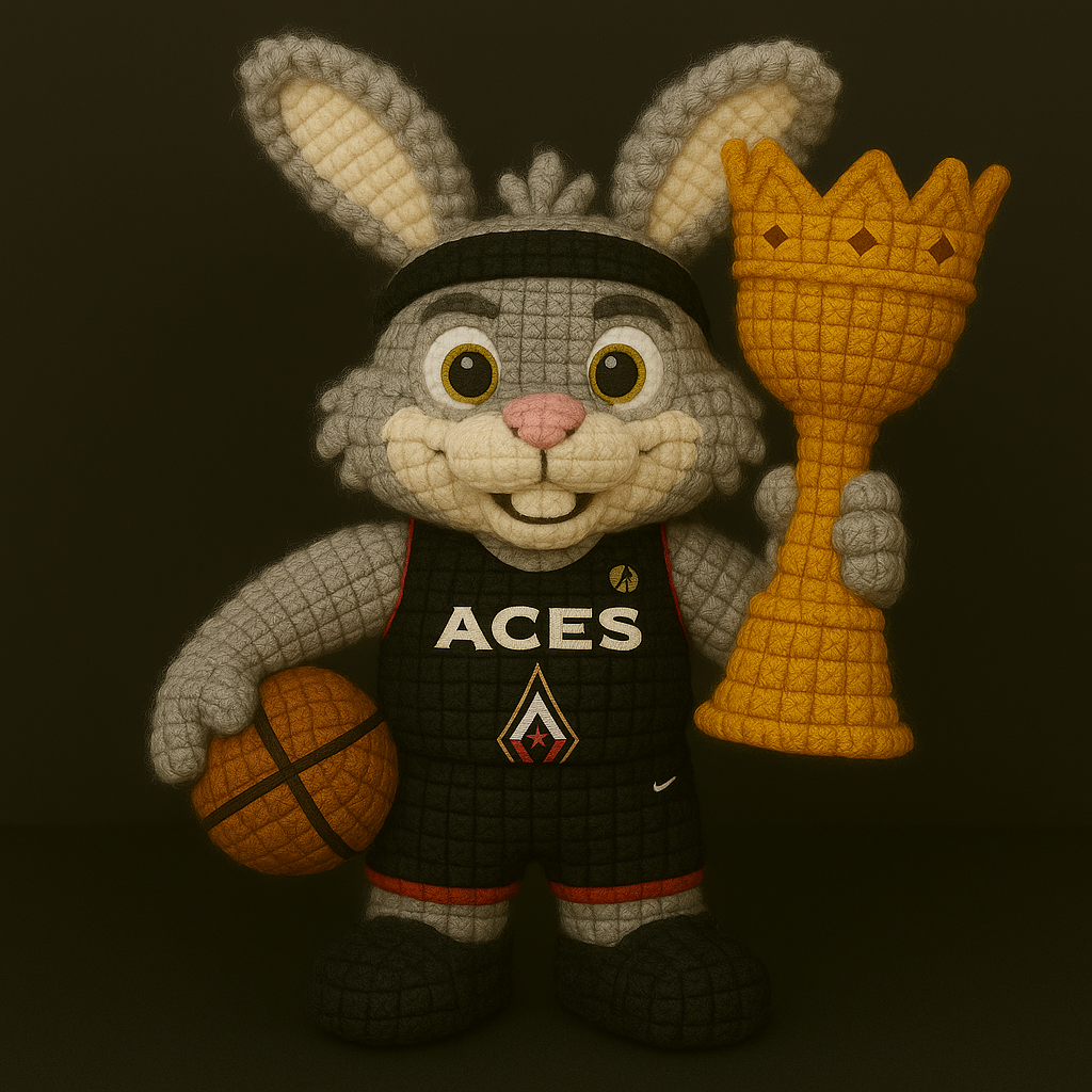 LIMITED EDITION - WNBA 04 LVA LAS VEGAS ACES HANDMADE CROCHET