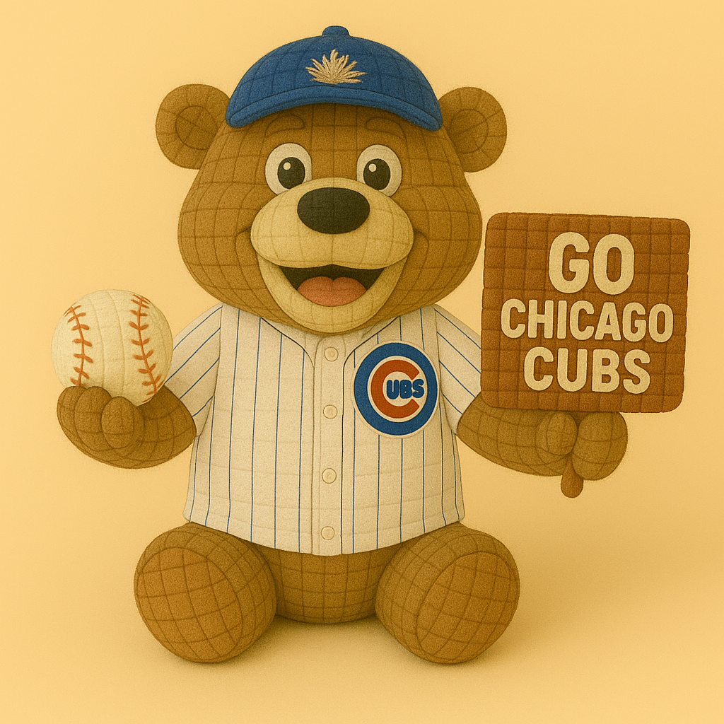 LIMITED EDITION - MLB 05 CCC CHICAGO CUBS HANDMADE CROCHET
