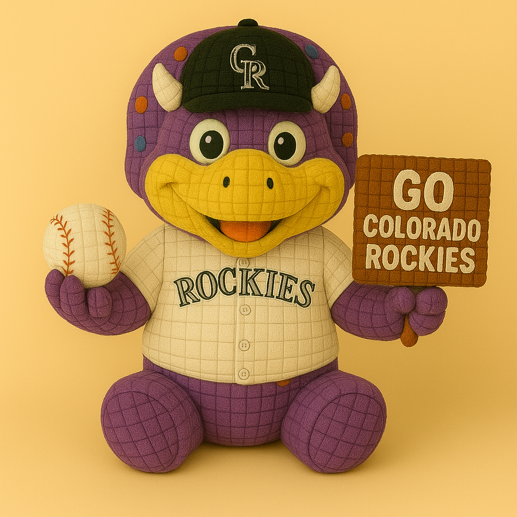 LIMITED EDITION - MLB 17 CLR COLORADO ROCKIES HANDMADE CROCHET