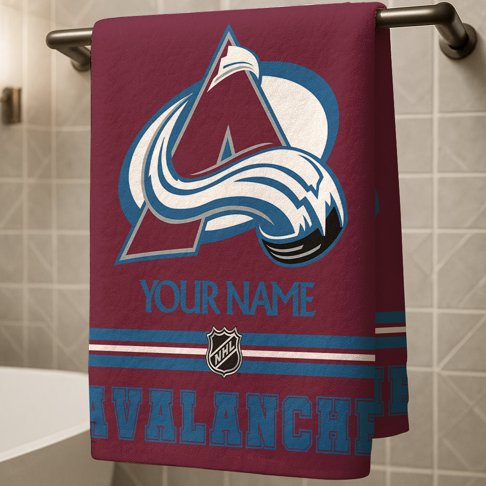 LIMITED EDITION - NEW CUSTOMIZED NHL05 CAL COLORADO AVALANCHE BEACH & BATH TOWEL