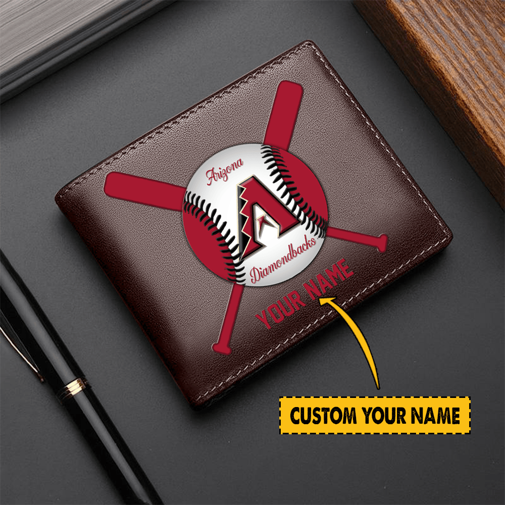 LIMITED EDITION - NEW CUSTOMIZED MLB07 AZ DIAMONDBACKS LEATHER WALLET