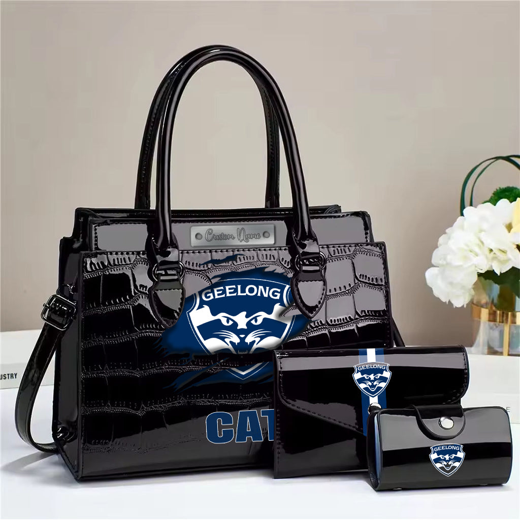 LIMITED EDITION - NEW 07 GLC PERSONALIZED EMBOSSED THREE-PIECE HANDBAG SET