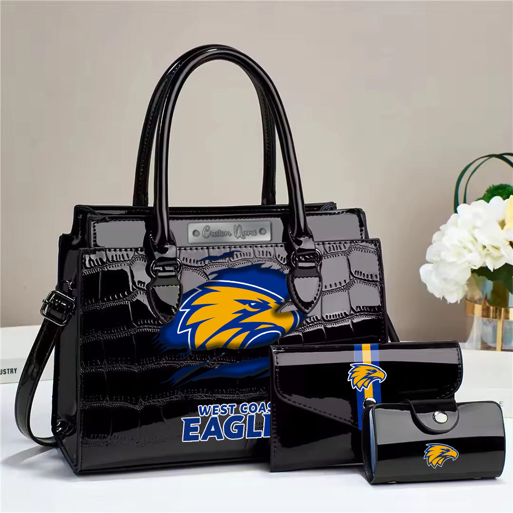 LIMITED EDITION - NEW 16 WCE PERSONALIZED EMBOSSED THREE-PIECE HANDBAG SET