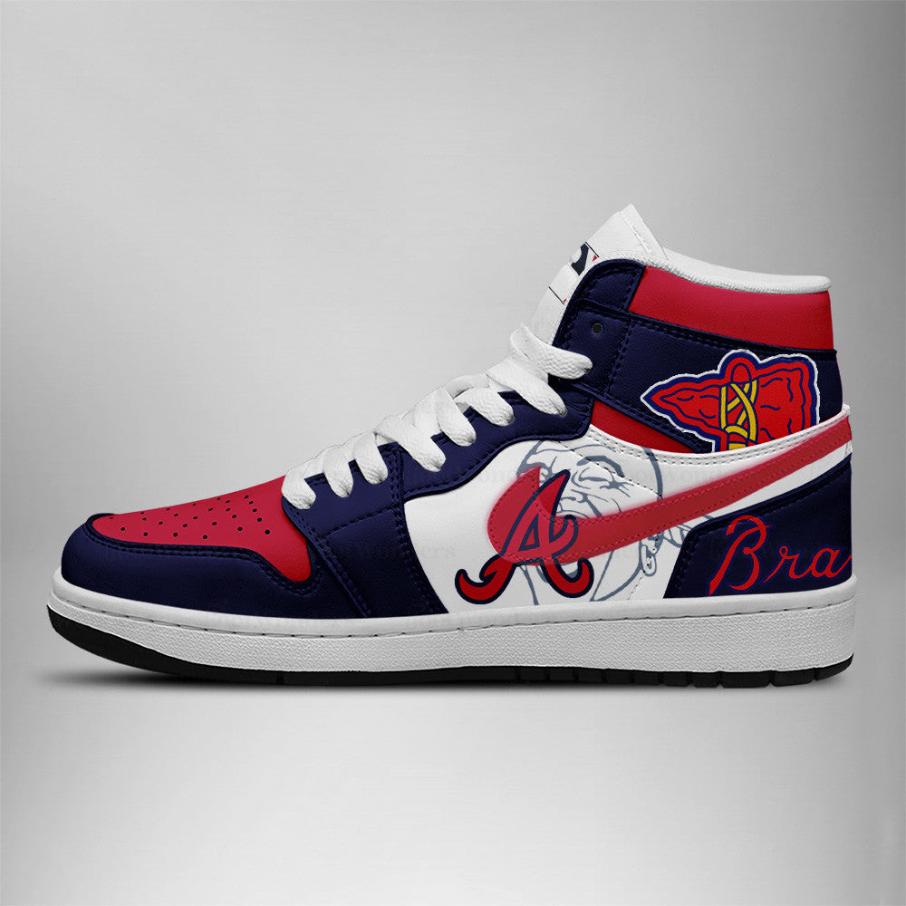 LIMITED EDITION - NEW CUSTOMIZED MLB09 AT BRAVES AIR JORDAN SNEAKERS